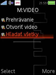 m:video menu